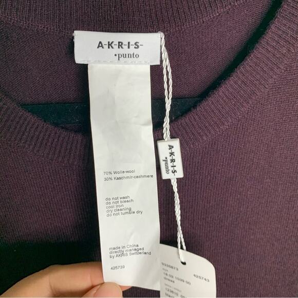 Akris Punto cashmere wool blend sleeveless sweater midi dress size 12 - Picture 3 of 11